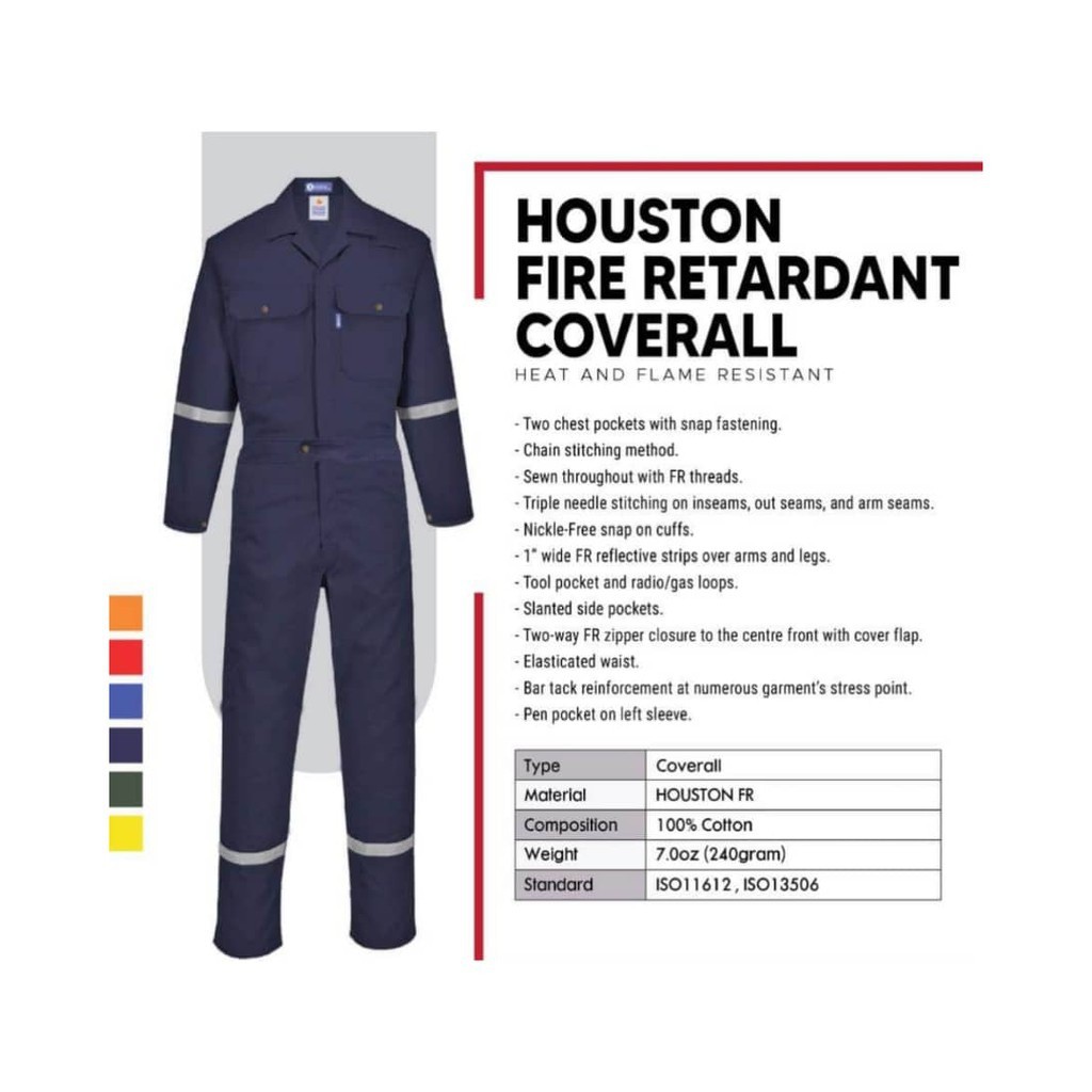 HOUSTON FLAME RESISTANT COVERALL - ISO11612