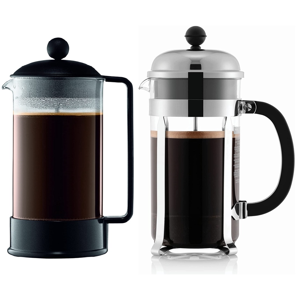 Bodum Brazil French Press | Chambord French Press Coffee Maker, 3 / 8 / 12-Cup Size