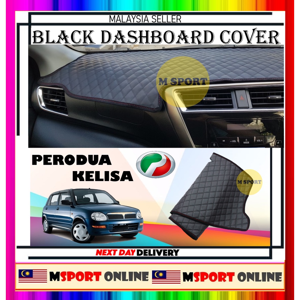 Perodua Kelisa Dashboard Cover Black Oem Emblem Made In Malaysia Shopee Malaysia