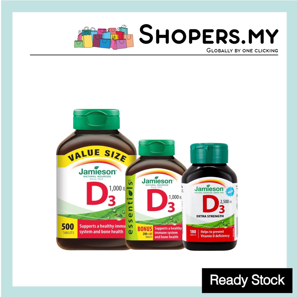 Jamieson Vitamin D3 1000IU / 2500IU Shopee Malaysia