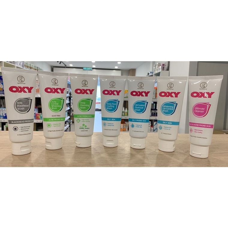Oxy Face Wash 100g (AntiBlackhead/Acne White/Deep Clean/Daily Pore