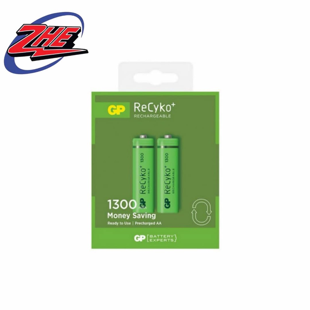 GP RECHARGEABLE BATTERY AA SIZE RECYKO RECHARGEABLE BATTERIES ( 1300mAH )(2PCS) Shopee Malaysia