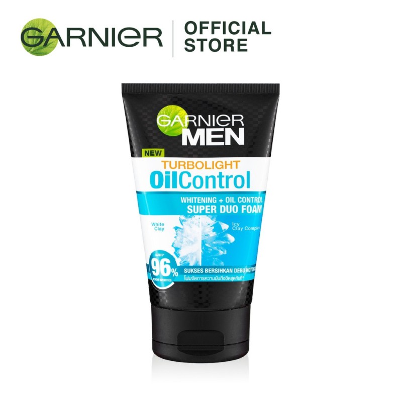 Garnier Men Oil Control Super Duo Icy Face Wash 100ml Shopee Malaysia