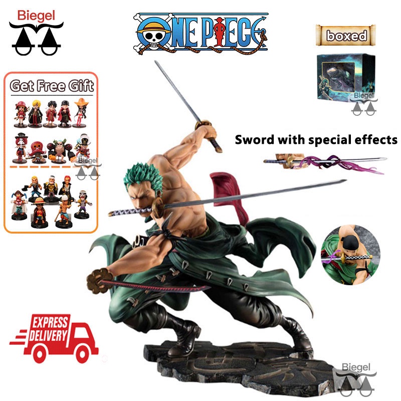 One Piece Model Anime Model Roronoa Zoro Luffy Eagle Eye Statue Modelfigure  decorate/路飞、索隆、鹰眼海贼王模型手办