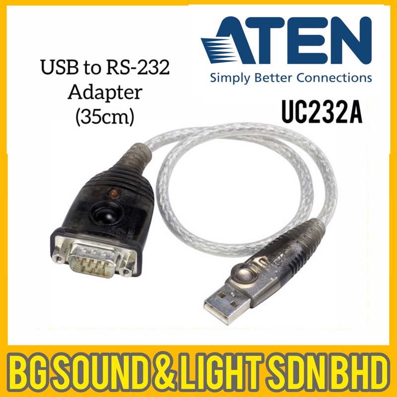 [ReadyStock] ATEN UC232A USB 2.0 To RS232 Convertor 35CM UsbtoSerial
