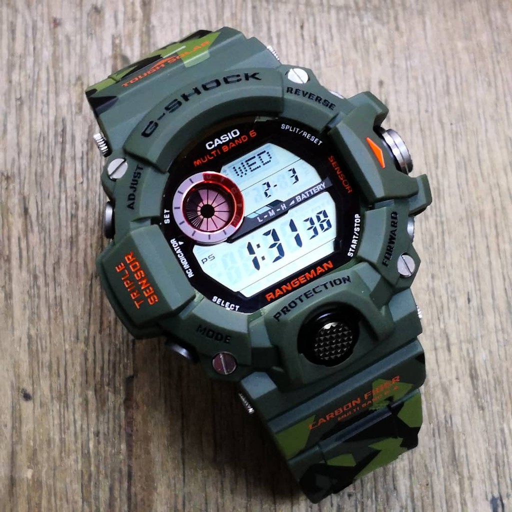 g shock army colour watch