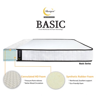 ( Free Delivery ) 8 Inch Sleeper BASIC - Synthetic Rubber Foam Mattress ...