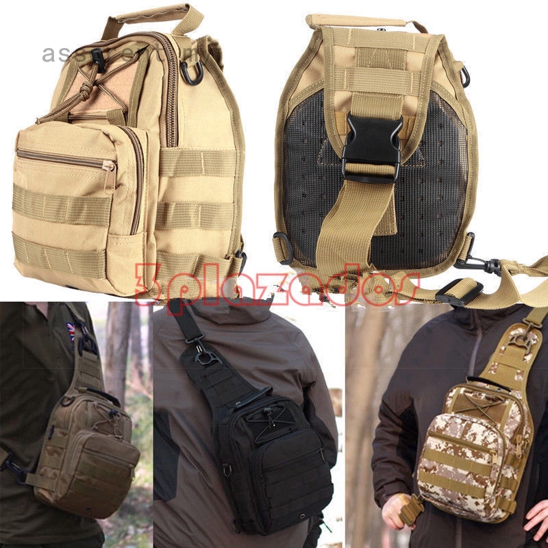 Men/'s Molle Outdoor Tactical Sling Chest Bag Assault Pack Shoulder Messenger Bag