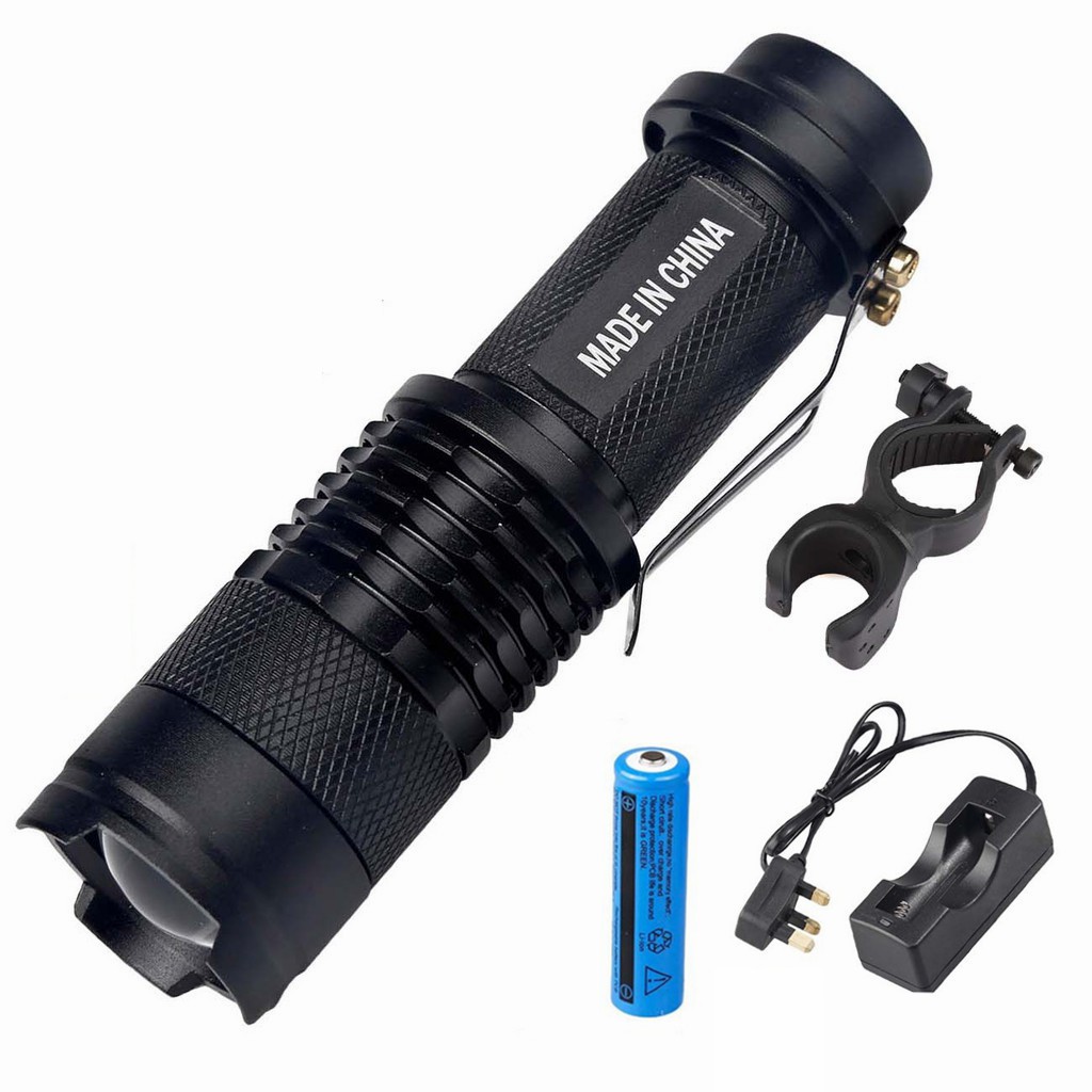 18650 Battery UltraFire 50000LM Zoom T6 LED Flashlight Torch Charger UK Stock 