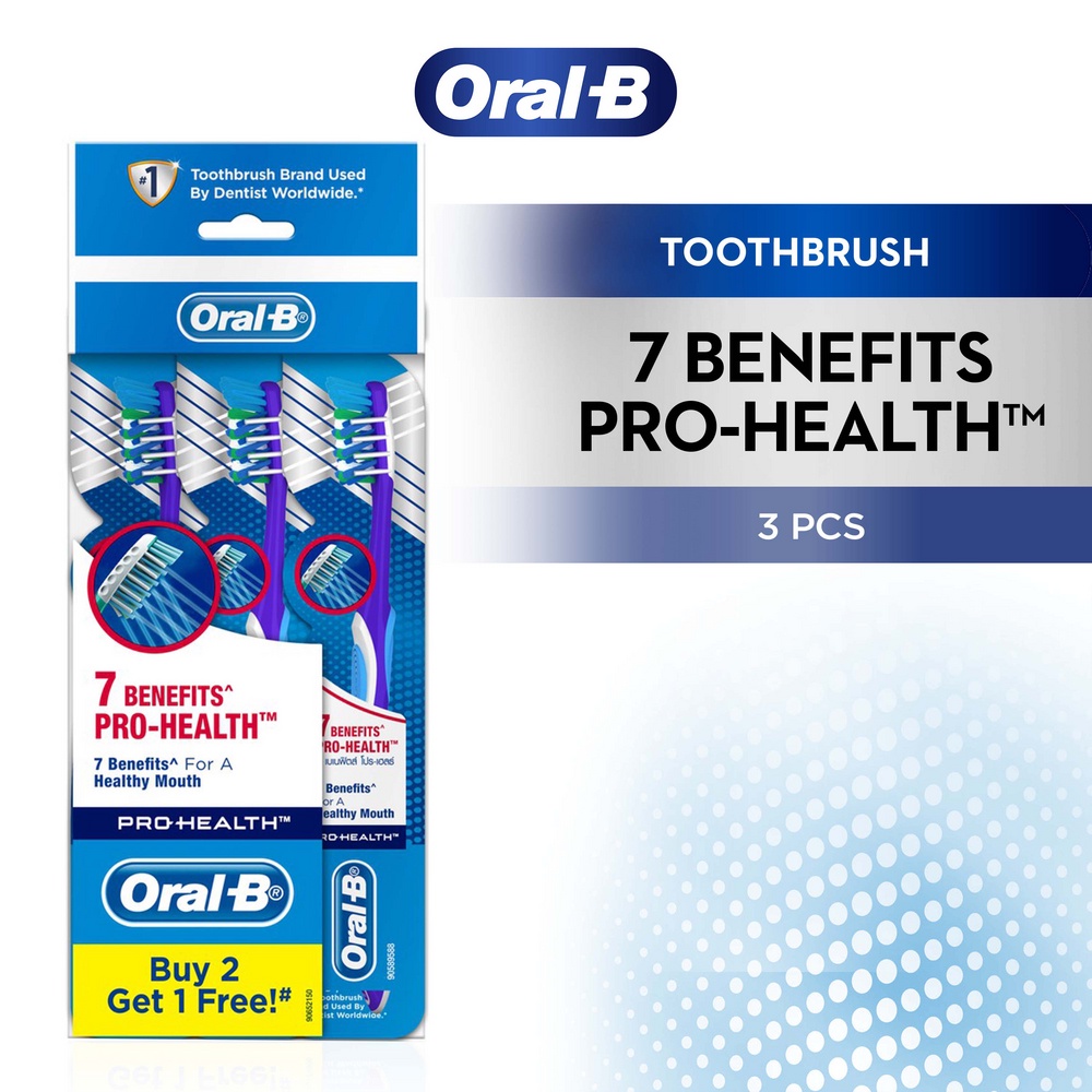 OralB ProHealth 7 Benefits Medium Manual Toothbrush (3 Pcs) Shopee Malaysia