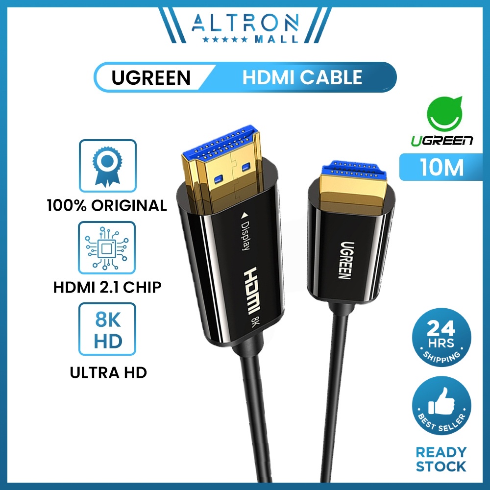 UGREEN 8K HDMI Fiber Optic Cable HDMI 2.1 Dynamic HDR 8K 60Hz 4K 120Hz Ultra High Speed eARC 3D HDCP2.3 Samsung TV Cable