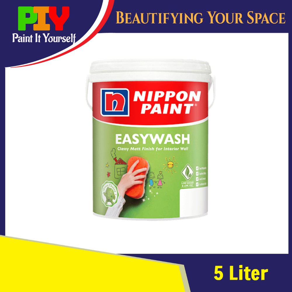 Nippon Paint Easywash Easy Wash Interior  Wall Paint 5L 