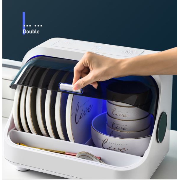 Ready Stock Smart Dish mini UV kitchen Tableware Dish Rack with
