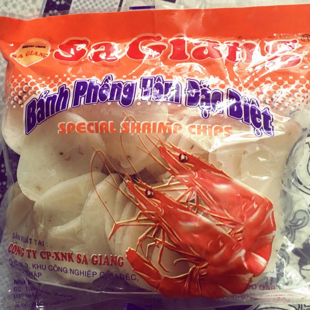 Sagiang Shrimps Crackers 100gr - Bánh Phồng Tôm Sa Giang 100g Việt Nam (Banh Phong Tom Sa Giang Vietnam)