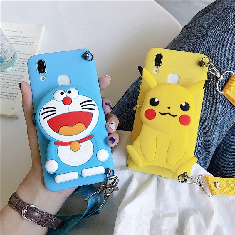Doraemon Cartoon Phone Case Huawei Nova 2i 3 3i 3e 4 4e 5 5 Pro 5i Soft Cover With Lanyard Shopee Malaysia