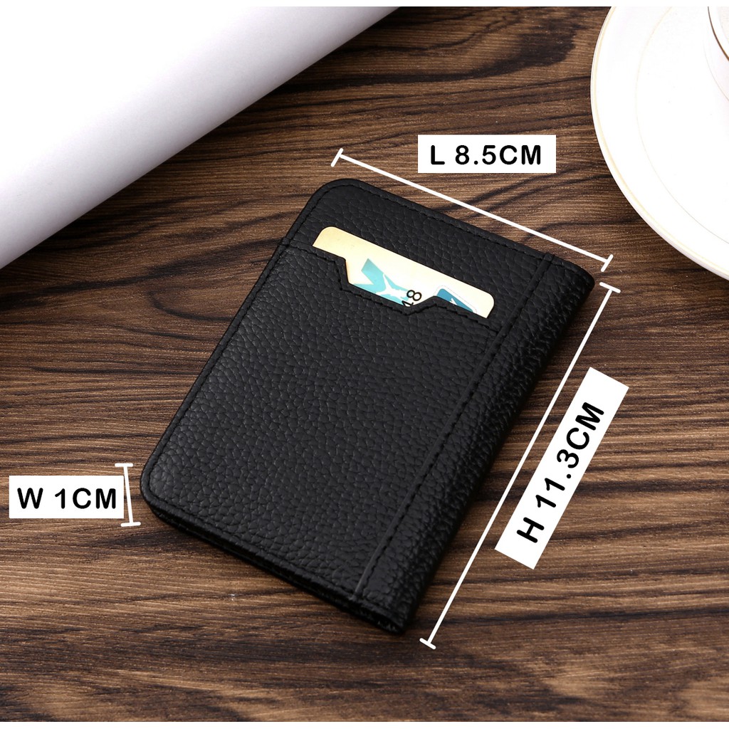 PAKEJ KAD KREDIT DOMPET  KECIL  KULIT GENUINE LEATHER CARD 