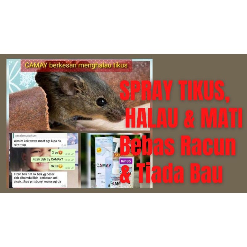 Ubat Tikus Tikus Mati Spray Tikus Camay Repellent Shopee Malaysia