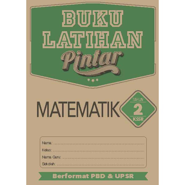 Buku Latihan Pintar KSSR Matematik Tahun 2 2019 | Shopee ...