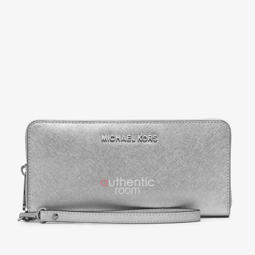 michael michael kors boxed metallic signature travel continental wallet