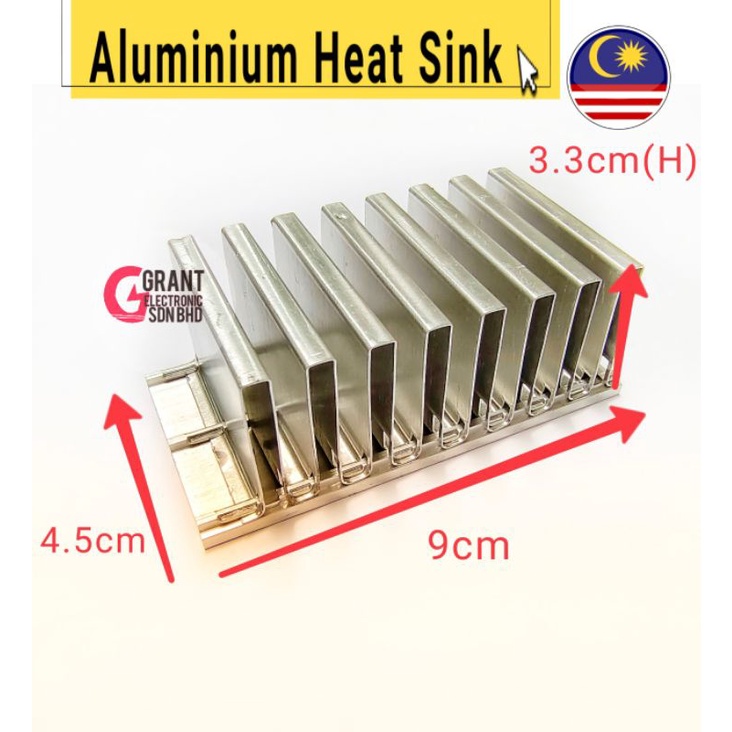 1pcs Aluminium Heatsink Heat Sink 9*4.5*3.3cm cooling alum Cooling Fin