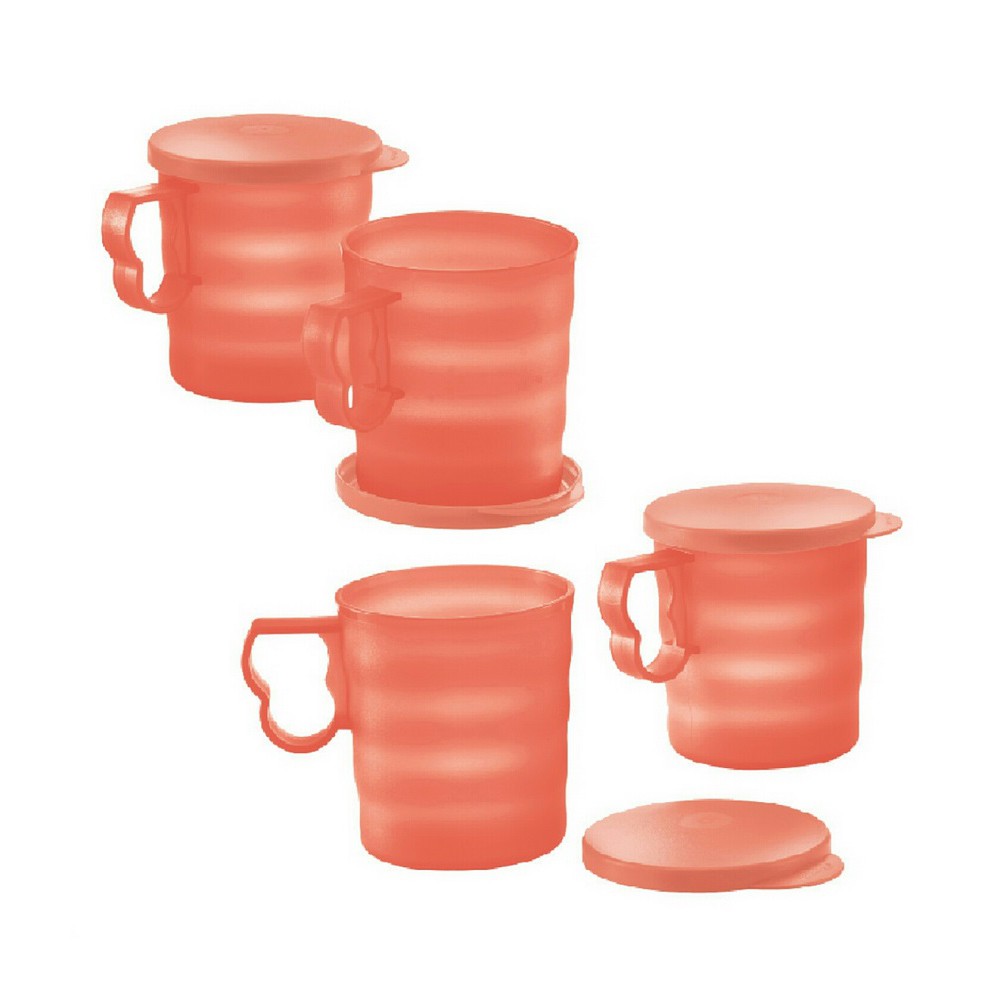 TUPPERWARE BLOSSOM MUG SET (4) 350ML