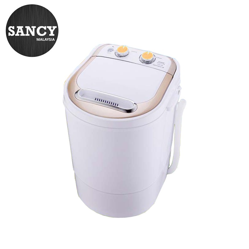 SANCY Semi-auto Laundry Clothes Wash Mini Washing Machine 3KG