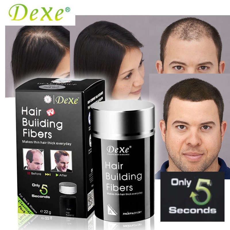 DEXE HAIR BUILDING FIBERS BLACK (22G) Shopee Malaysia