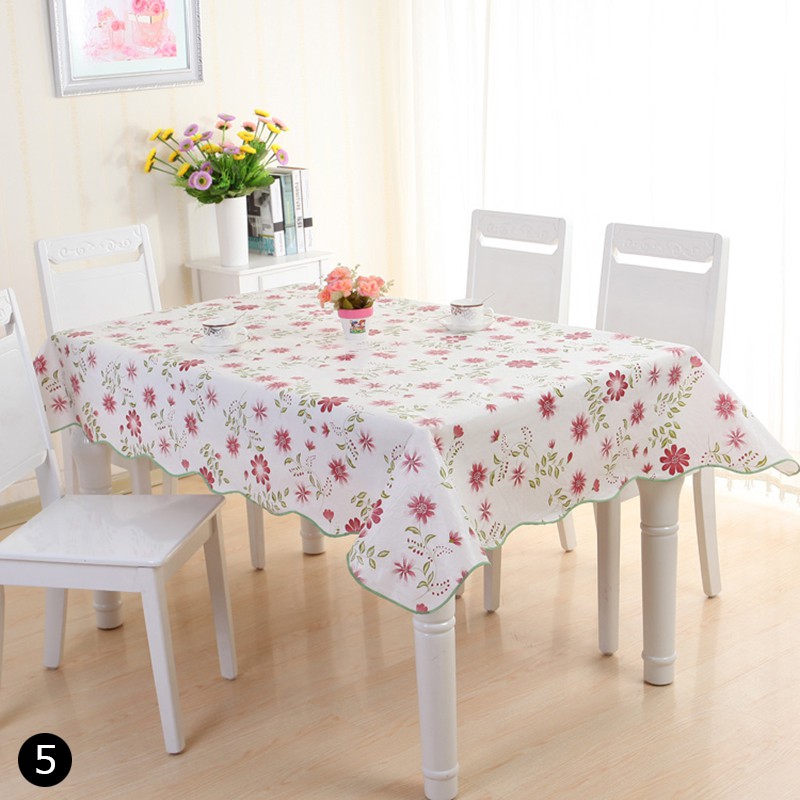 Table cloth floral lapik meja Plastik Alas Meja 6 kerusi meja makan 6 ...