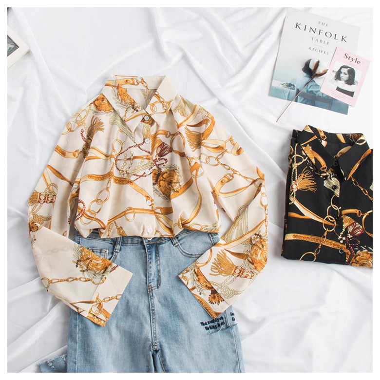korean style women ladies chiffon flower shirt blouse baju korean style women ladies chiffon flower shirt blouse baju