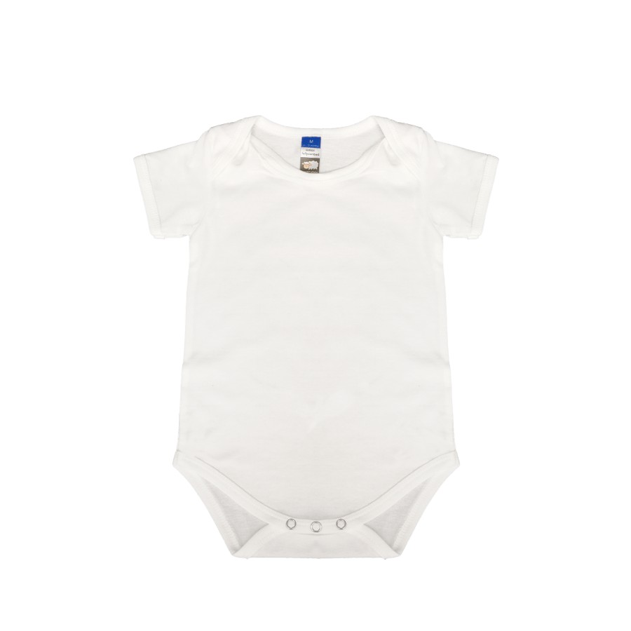 white newborn romper