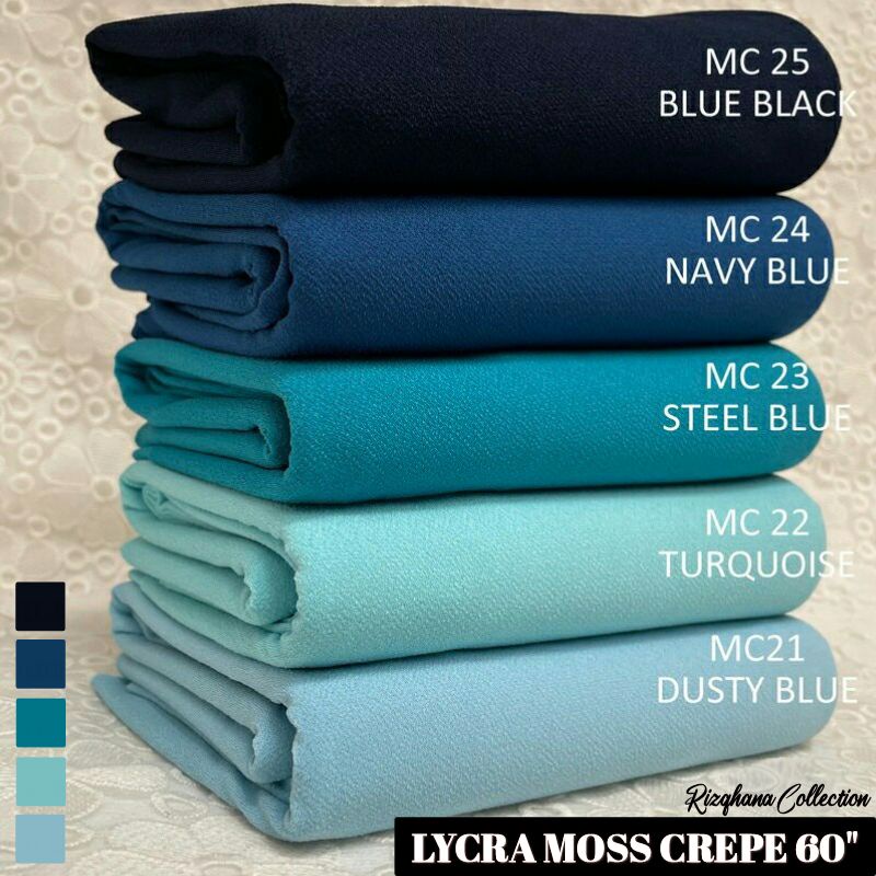 Buy Sale4 2 Kain Ela Premium Lycra Moss Crepe Mc17 Mc35 Harga Untuk 0 5 Meter Murah Kain Pasang Seetracker Malaysia