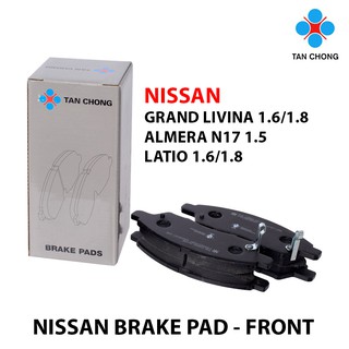 Disc Brake Pads - Nissan Grand Livina, Latio, Almera 