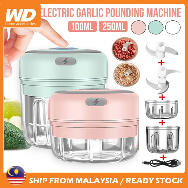 [READY STOCK]USB Garlic Masher Wireless Crusher Vegetable Grinder 100