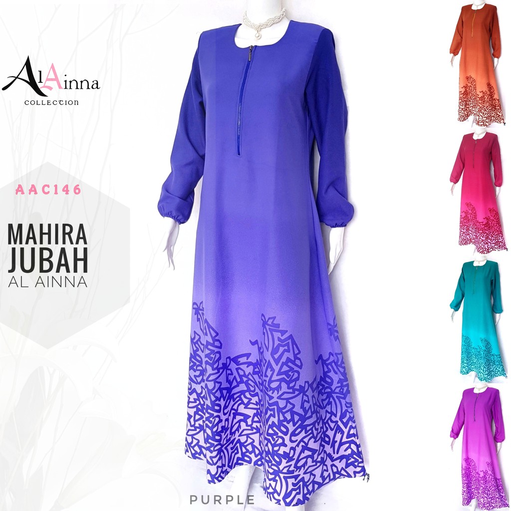 Al Ainna Jubah Mahira Kain  Como Crepe  AAC146 Shopee Malaysia