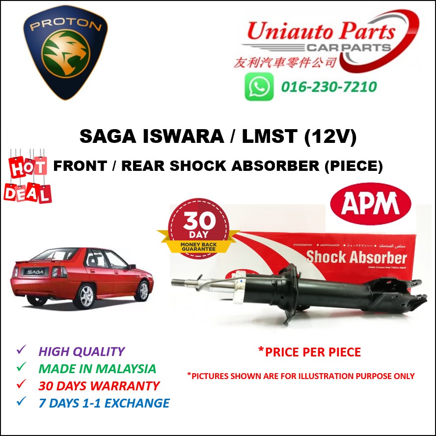 Proton Saga Iswara Lmst 12v Front Rear Shock Absorber Piece Shopee Malaysia