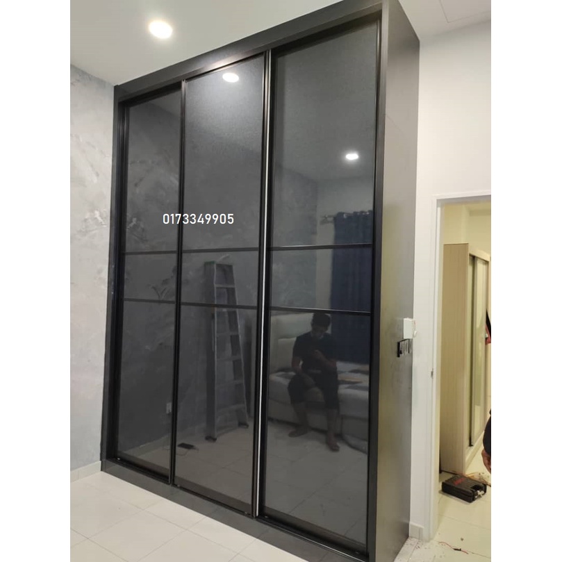 Latest Ready Stock 8ft X8 8ft 2 Door Anti Jump Sliding Door Wardrobe Shopee Malaysia