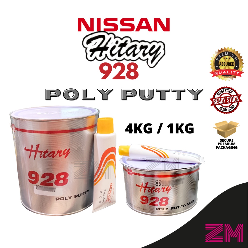 1KG / 4KG NISSAN MERCURY HITARY 928 Poly Putty with Hardener / Poly Putty Grey / Car Putty