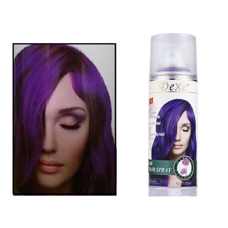 138ml Purple Color Dexe Hair Color Spray Temporary Hair Dye Herbal