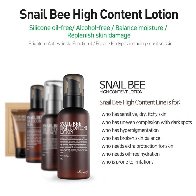 benton snail bee high content lotion