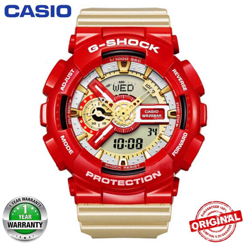 g shock red and gold