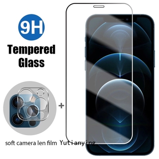 2 In 1 Screen Protector Iphone 12 11 7 8 6 6s Plus X Xr Xs Max Se 2020 12 11 Pro Max 12 Tempered Glass Camera Lens Screen Protector