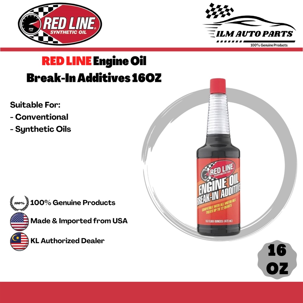 [ILM] RED LINE Engine Oil Break-In Additive 16oz (473ml) | Shopee Malaysia