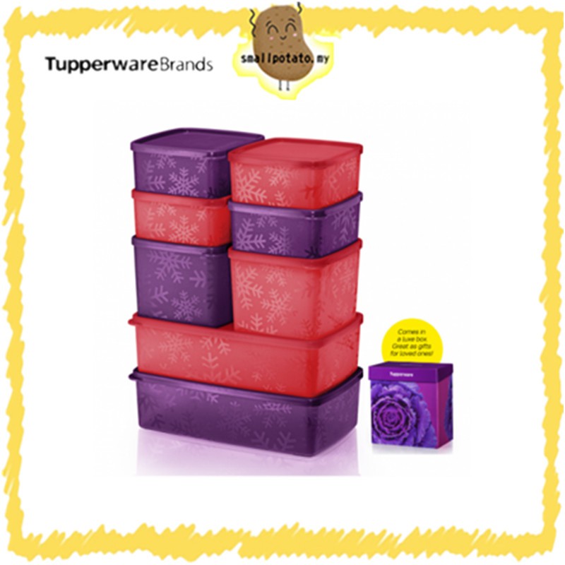 [ READY STOCK ] Tupperware Snowflake Square Round Set / NEW ARRIVAL STOCK