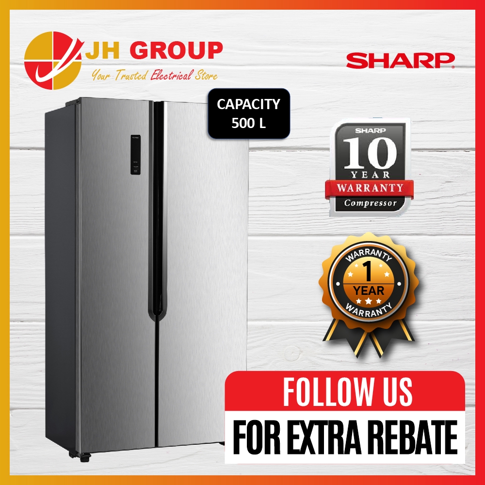 Sharp Side By Side Refrigerator 500 L Sjx508ms Sjx518gk Toshiba Side By Side 591 L Gr Rs682we Pmy Shopee Malaysia