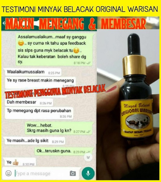 khasiat minyak belacak untuk wanita