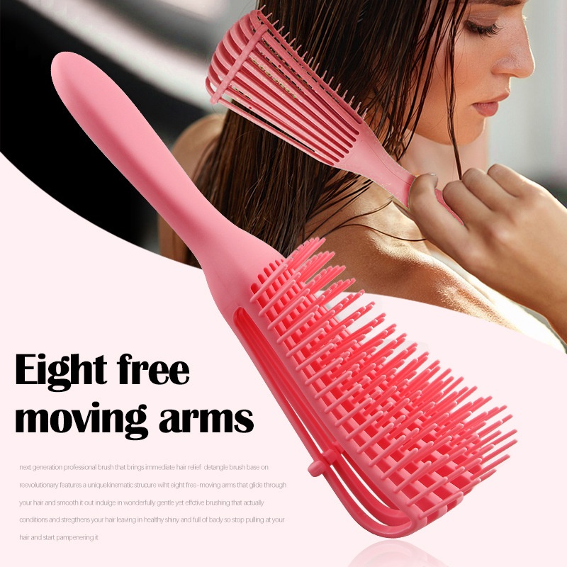 New Scalp Massage Comb Hair Brush Women Detangle Hairbrush Anti-Tie Knot  Professional Hair Brush Octopus Type Comb | Shopee Malaysia