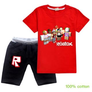 Roblox Kids T Shirts Shorts Suit For Boys And Girls Two Piece Set Pure Cotton Ready Stocks Shopee Malaysia - bts t shirt official roblox