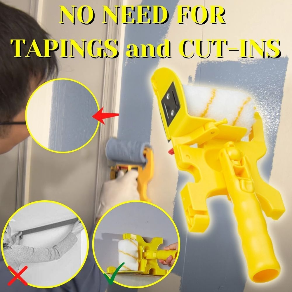 Adjustable Edge Paint Roller, Edger Pole Brush Paint Tool Kit, Painting