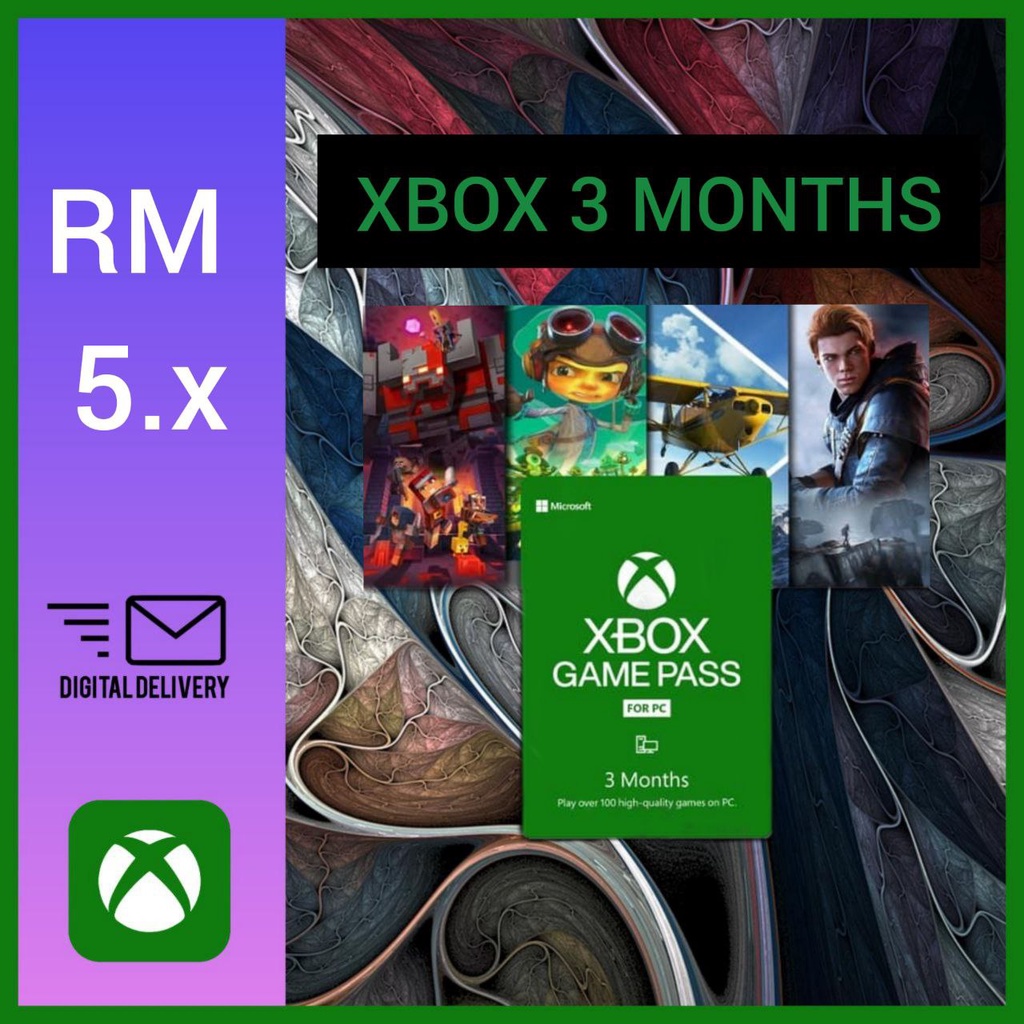 Xbox Game Pass For Pc 3 Months Trial Digital Code Shopee Malaysia