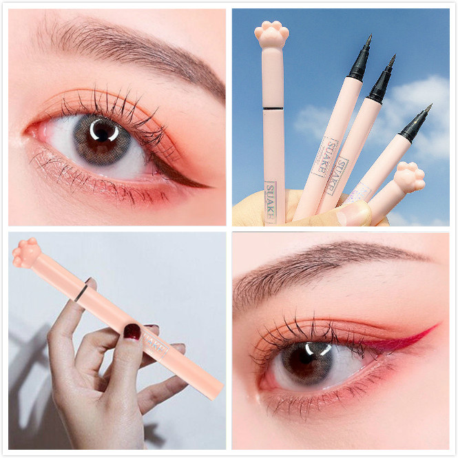 waterproof long-lasting sweat-proof eyeliner not easy to smudge cat claw black pen liquid eyeliner makeup pen 1pcs/网红防水眼线笔猫爪眼线液笔女